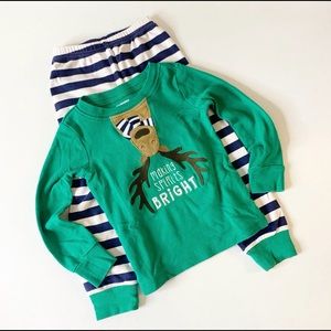 Gymboree Reindeer Christmas Holiday Pajama Set 3T